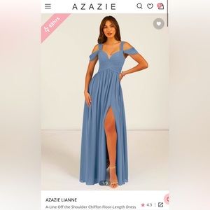 Azazie Lianne Size 8 Bridesmaid Dress in Twilight *small repair*